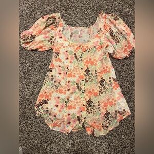 Free People Callie Floral Printed Tunic Dress